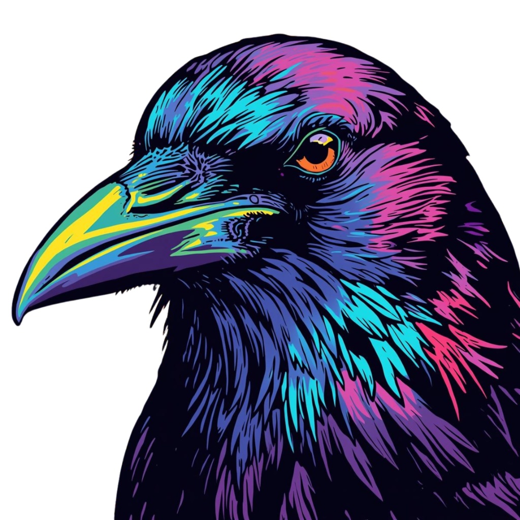 闇をまとう芸術家:カラスのクリップアート