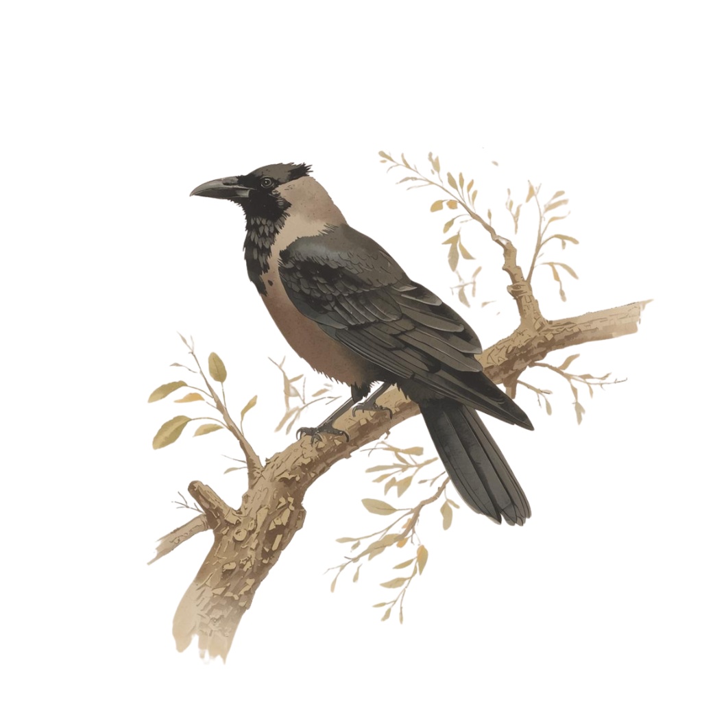 闇をまとう芸術家:カラスのクリップアート