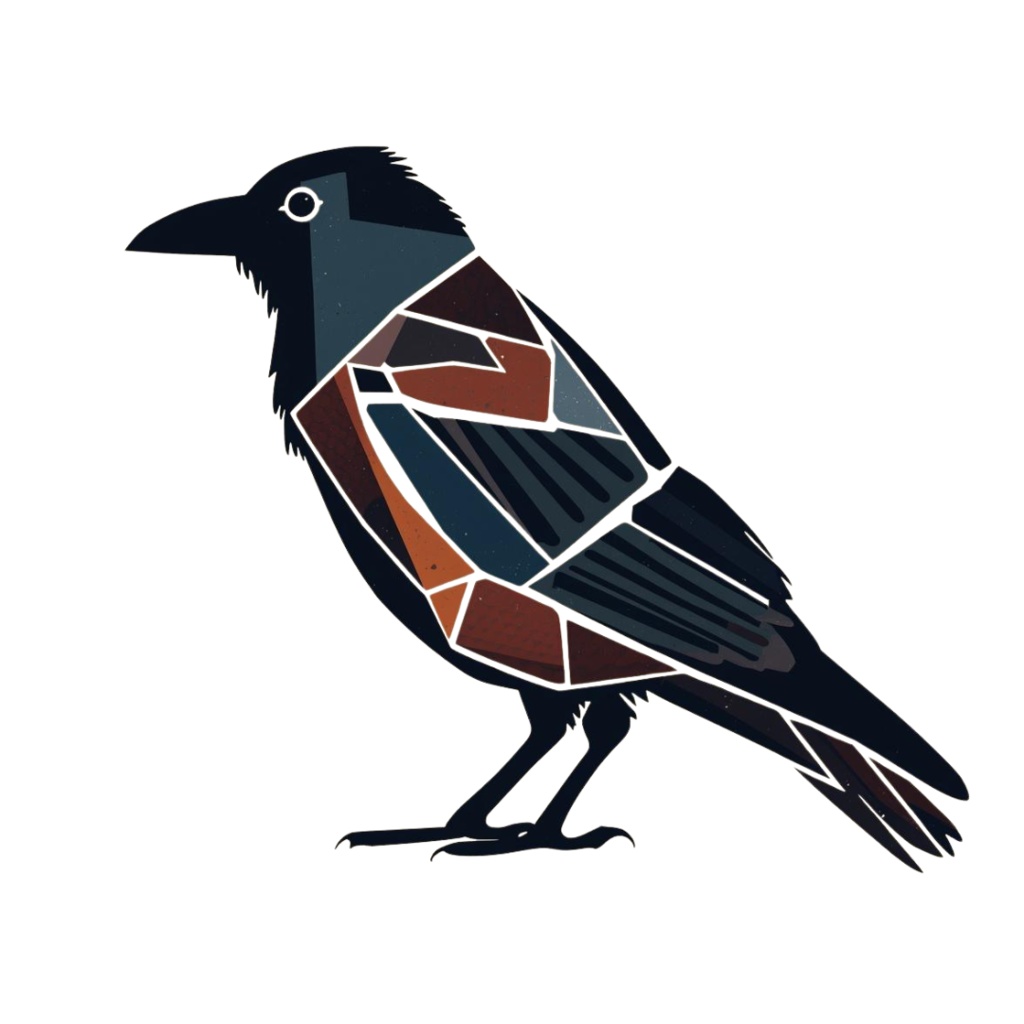 闇をまとう芸術家:カラスのクリップアート