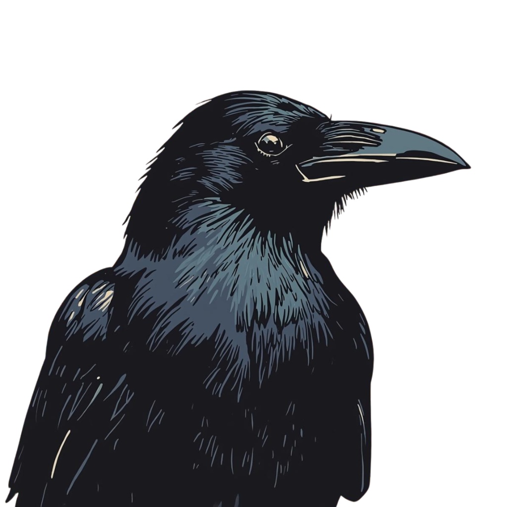 闇をまとう芸術家:カラスのクリップアート