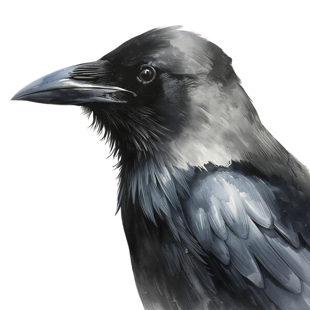 闇をまとう芸術家:カラスのクリップアート