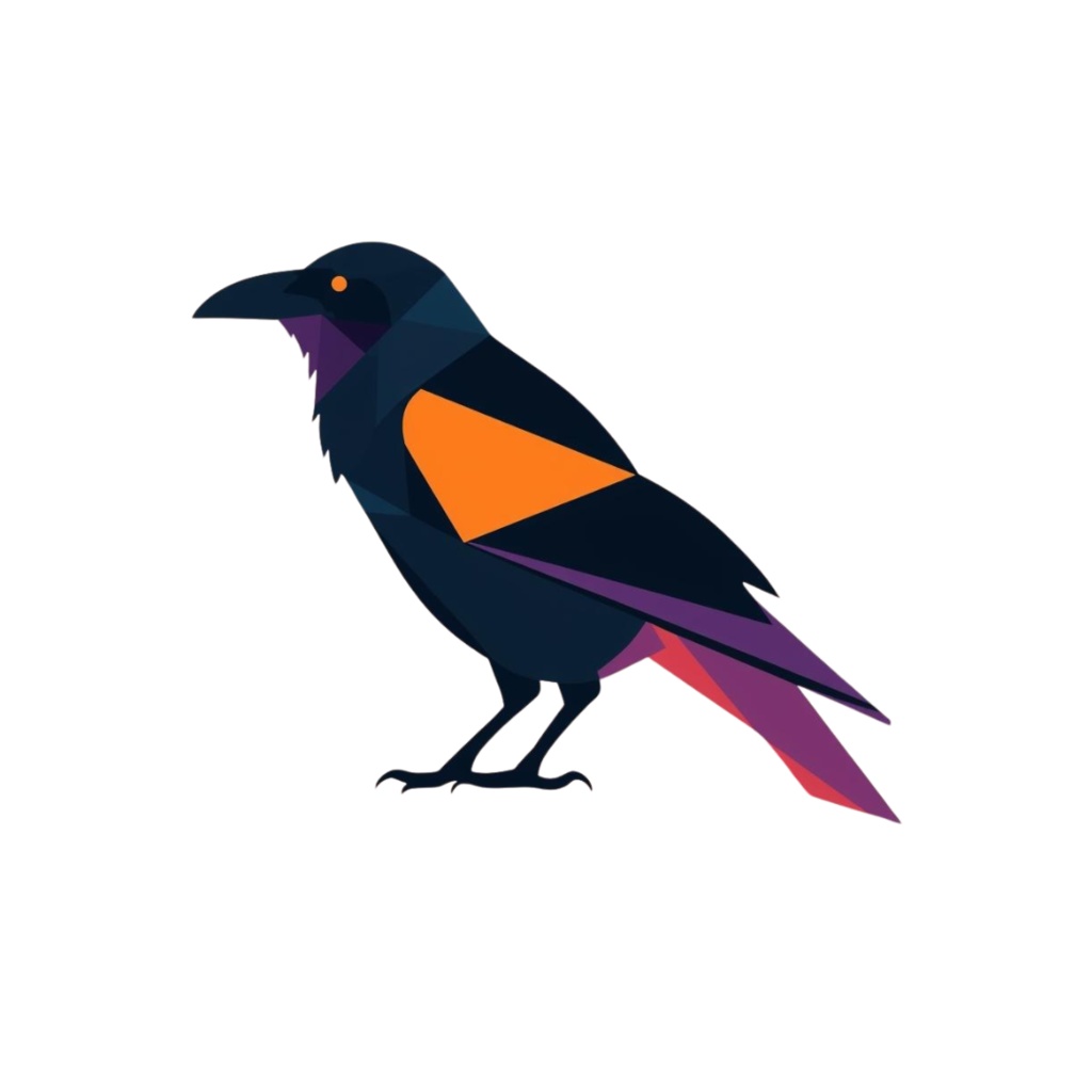 闇をまとう芸術家:カラスのクリップアート