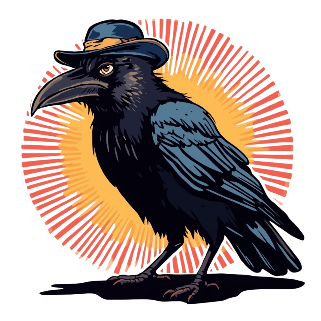 闇をまとう芸術家:カラスのクリップアート