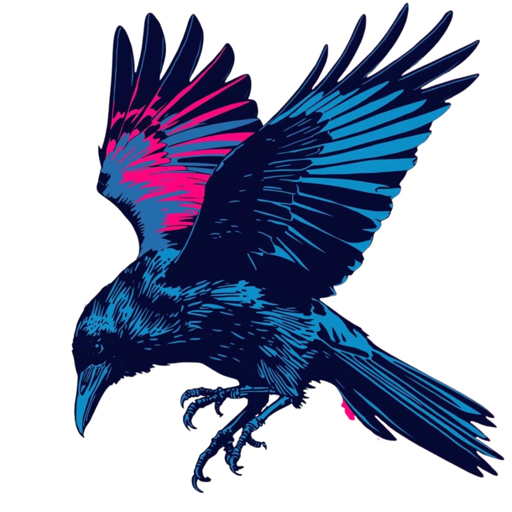 闇をまとう芸術家:カラスのクリップアート