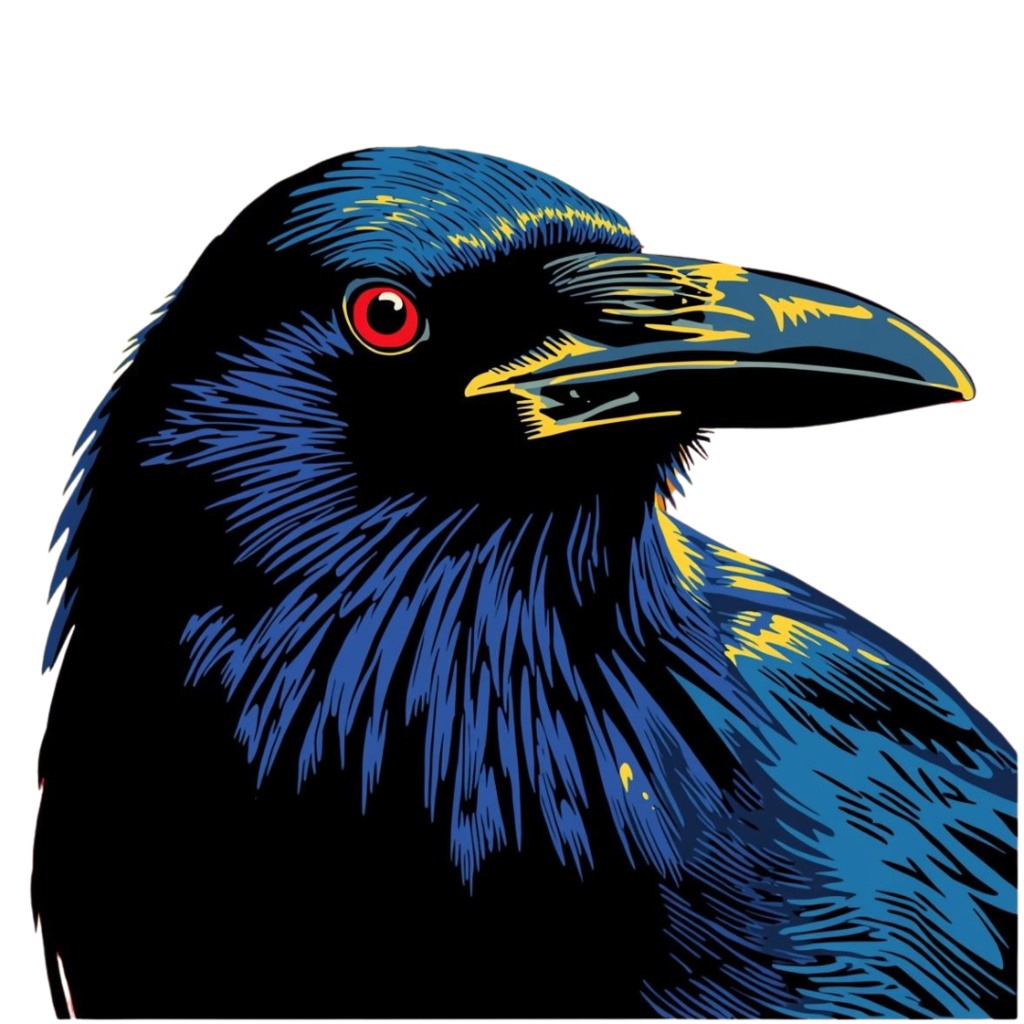 闇をまとう芸術家:カラスのクリップアート