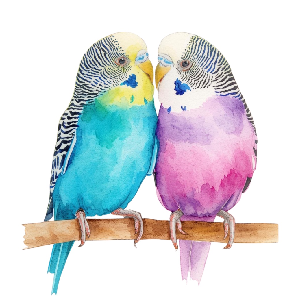 【30種】カラフルセキセイインコ素材集【PNG】