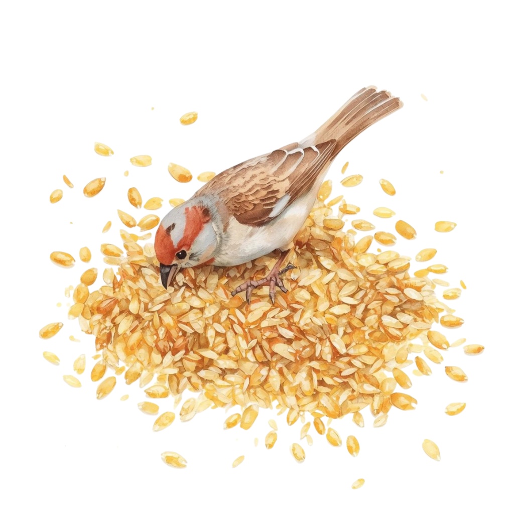 【水彩画スズメ】ふんわり可愛い!表情豊かな小鳥のクリップアート22種セット【PNG】