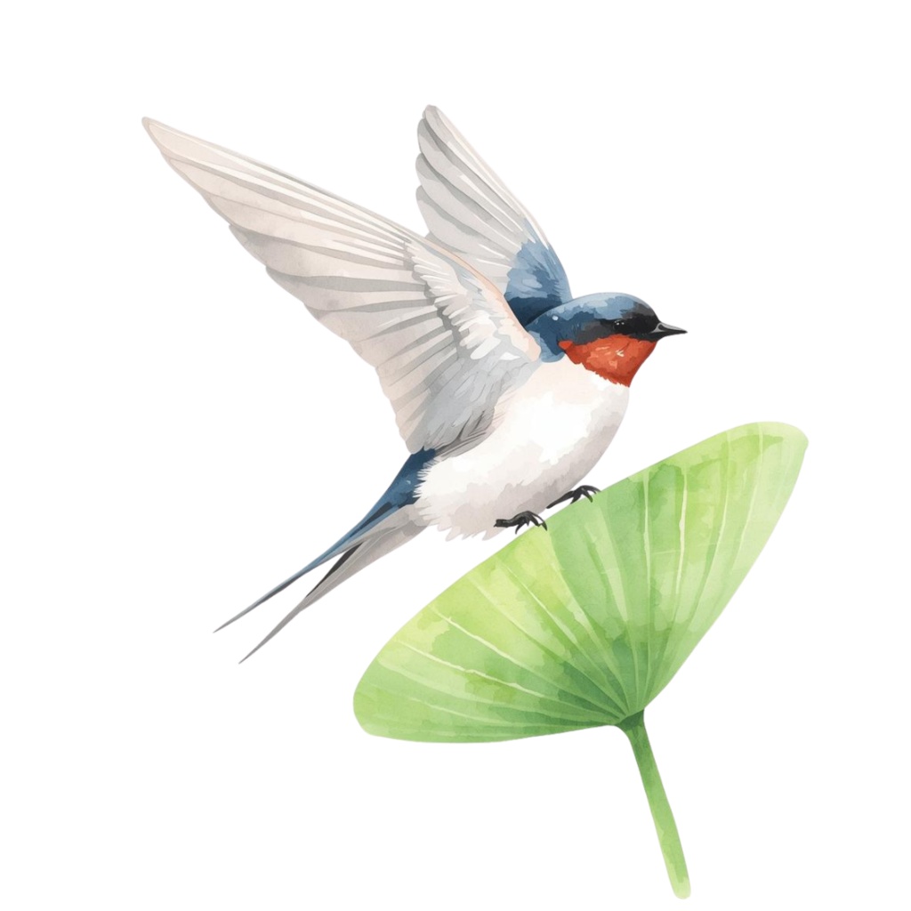 ツバメのクリップアートセット【32種】PNG素材集