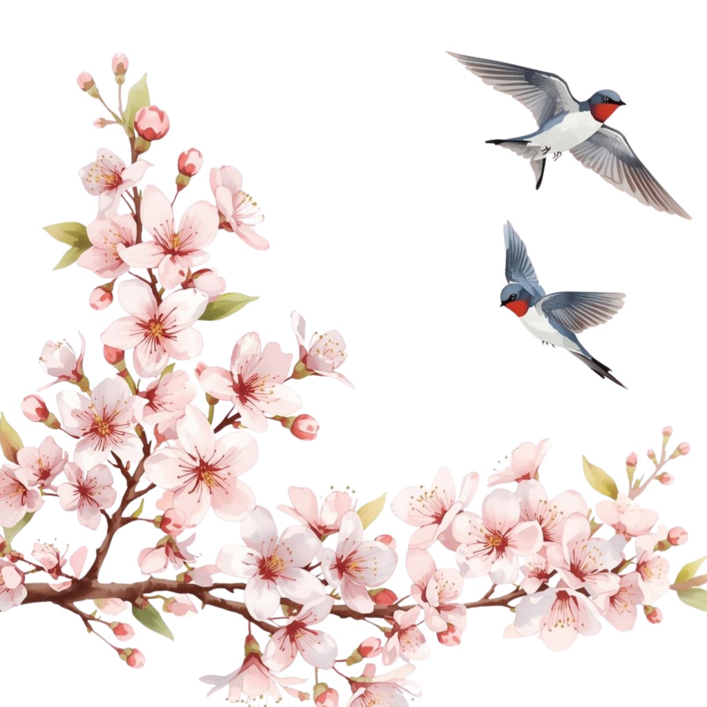 ツバメのクリップアートセット【32種】PNG素材集