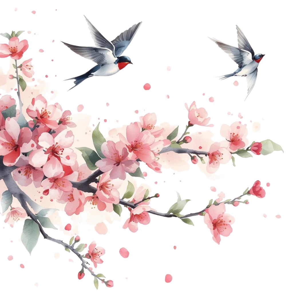 ツバメのクリップアートセット【32種】PNG素材集