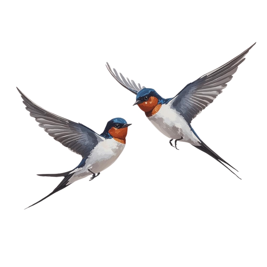 ツバメのクリップアートセット【32種】PNG素材集