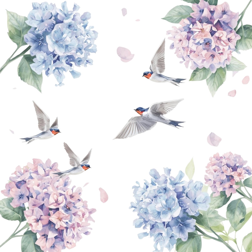 ツバメのクリップアートセット【32種】PNG素材集