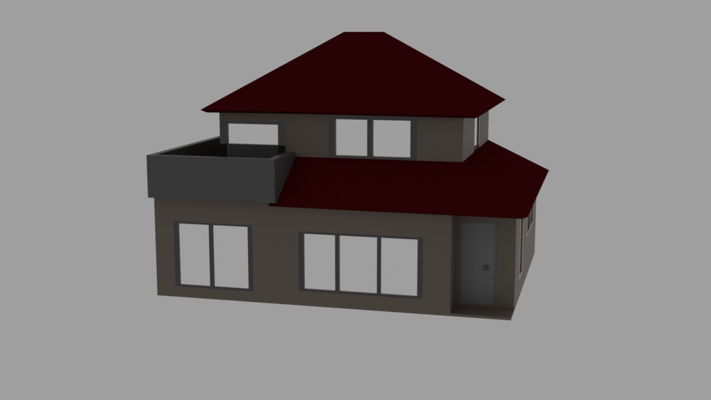 一軒家の3Dモデル