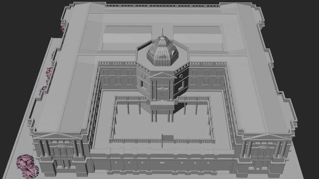 【ローポリ】日本銀行【Blender 4.4.0】