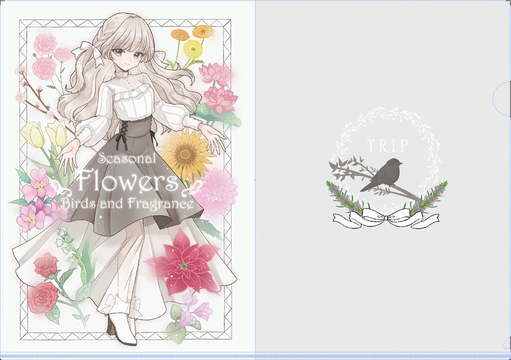 Seasonal Flowers Birds and Fragrance.(クリアファイル)