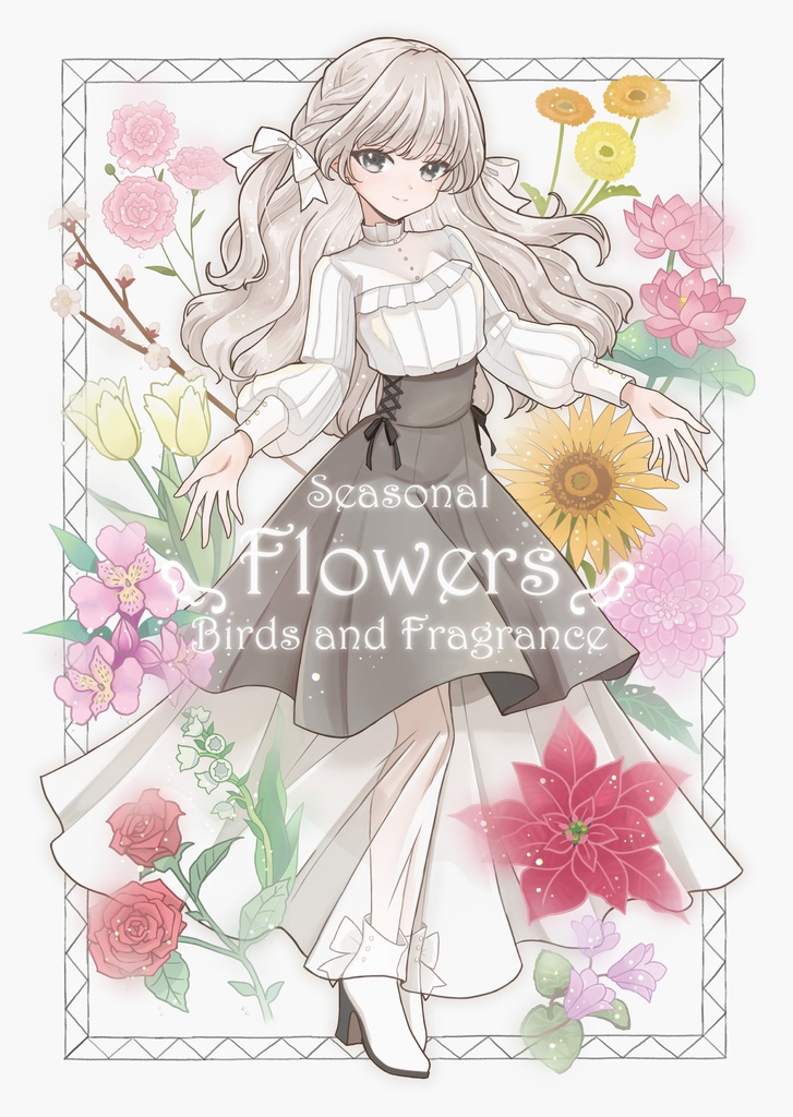 Seasonal Flowers Birds and Fragrance.(本とクリアファイルセット)