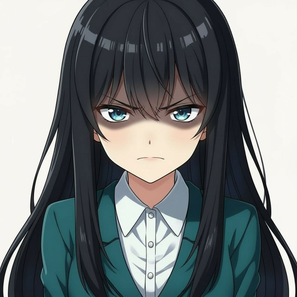 【オリジナル】アニメ風SNSアイコン表情差分4種セット(怒り)