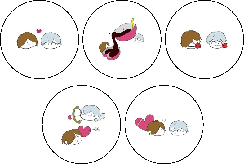 山硲確定！バレンタインガチャ コンプリートセット(44mm/5種)