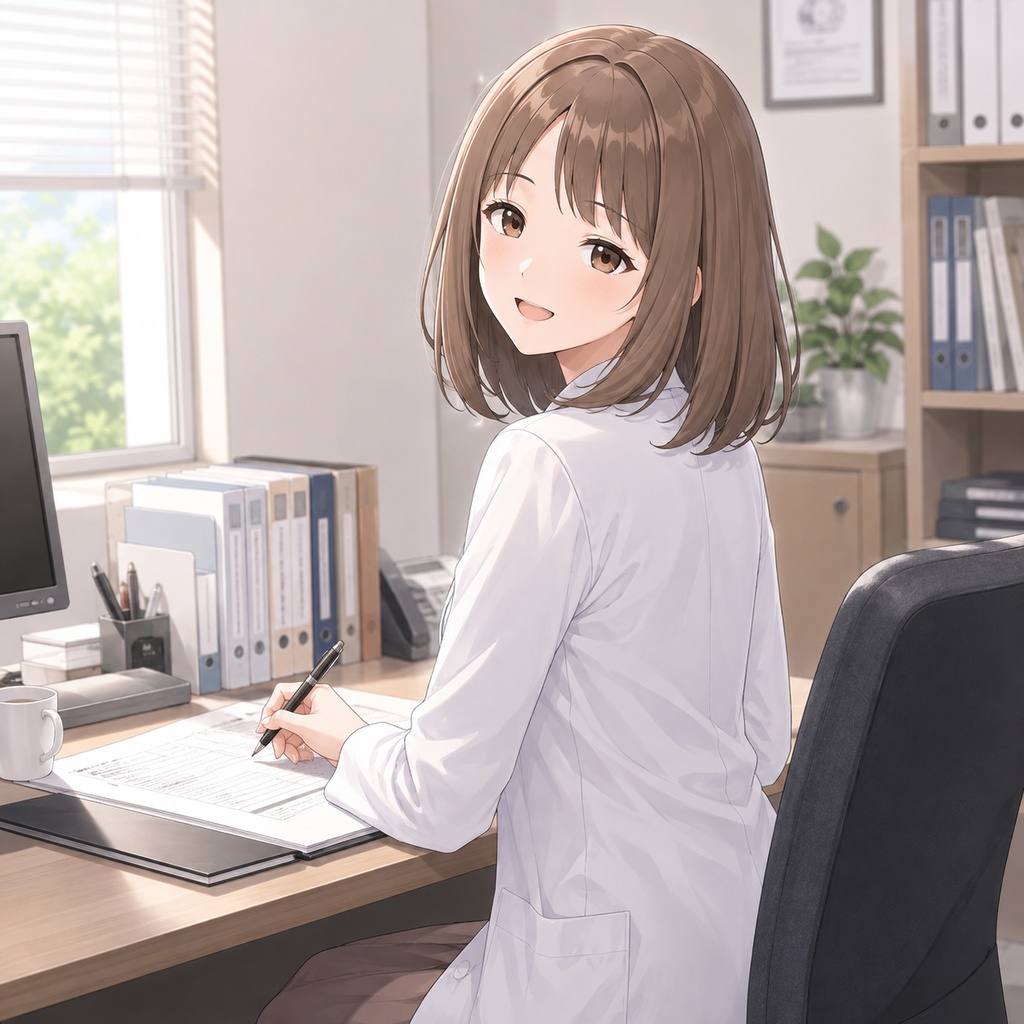 【TRPG立ち絵素材02】優しい白衣の女性