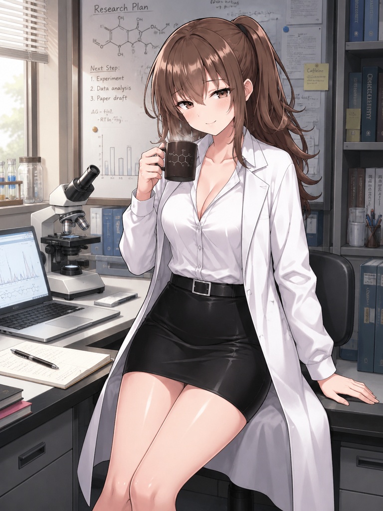 【立ち絵素材】白衣のお姉さん&OL風差分アリ