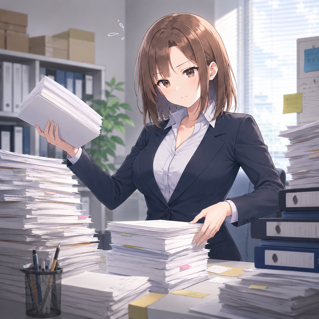 【立ち絵素材09】新人刑事・新人OLのスーツ女性