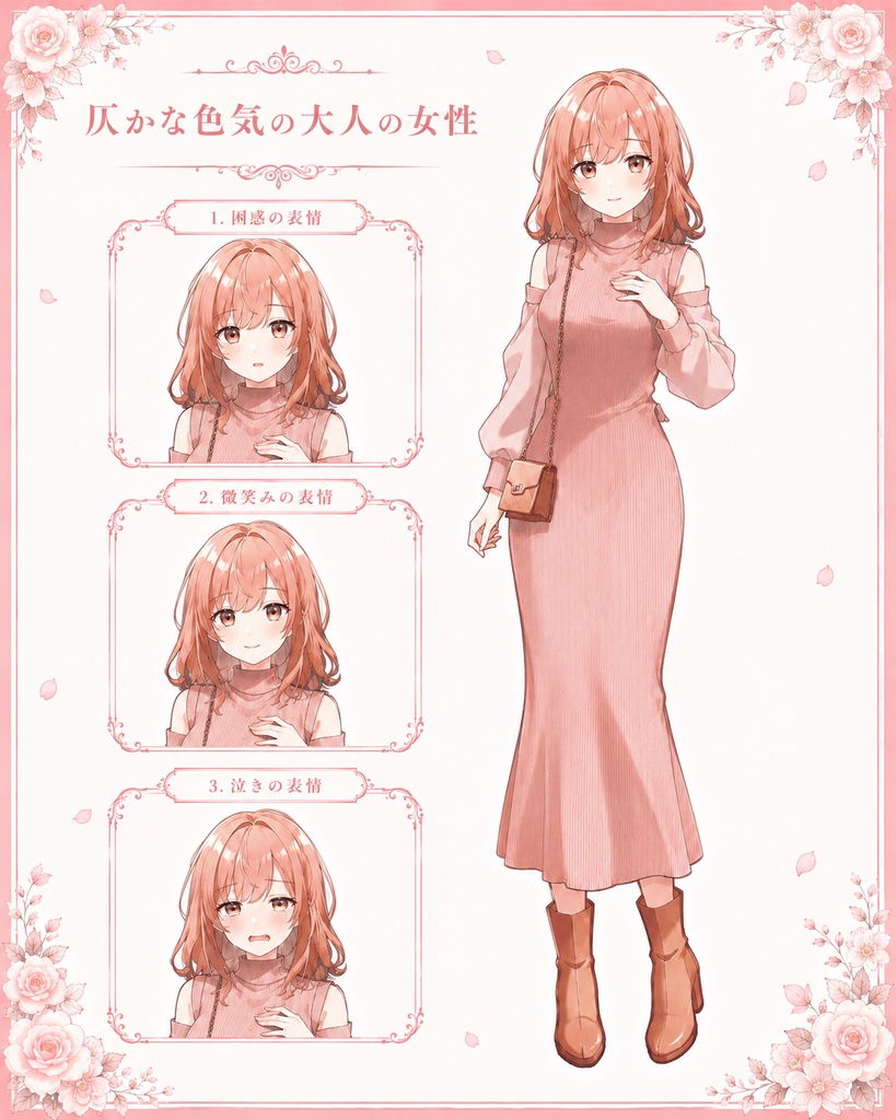 【立ち絵素材】仄かな色気の大人の女性
