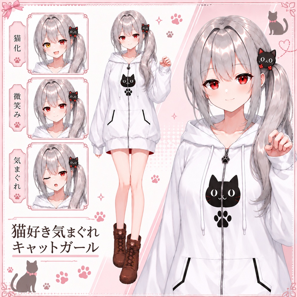 【立ち絵素材17】猫好き気まぐれキャットガール