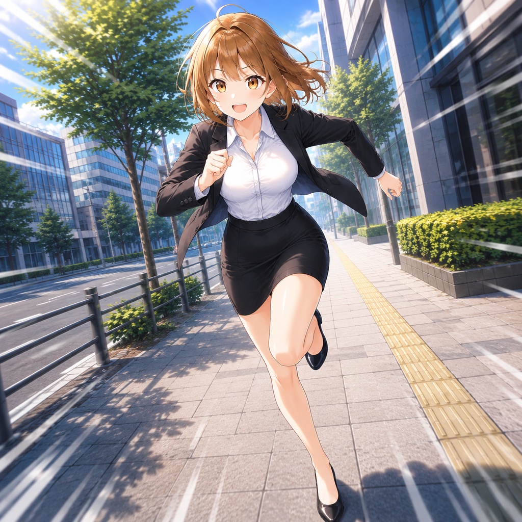 【立ち絵素材27】元気な新人OL・新人刑事の女の子