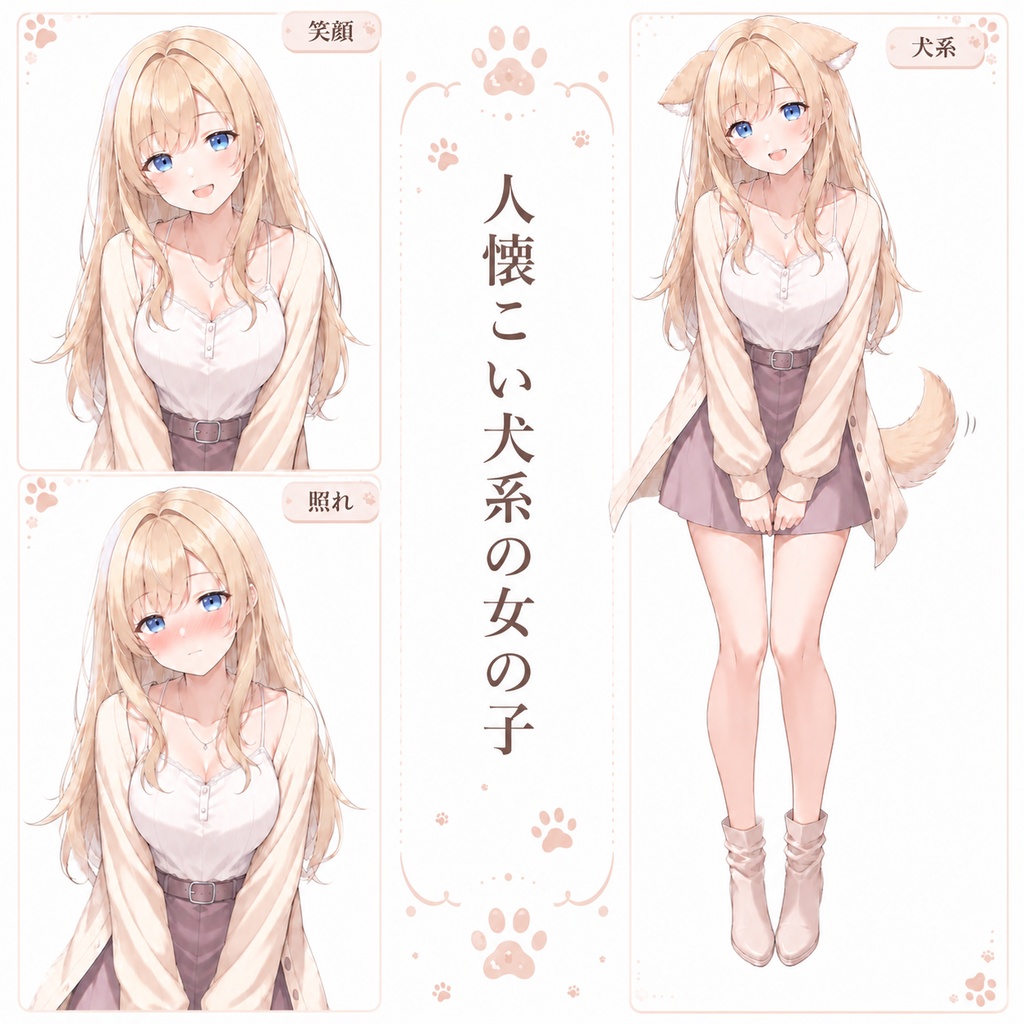 【立ち絵素材59】人懐こい犬系の女の子