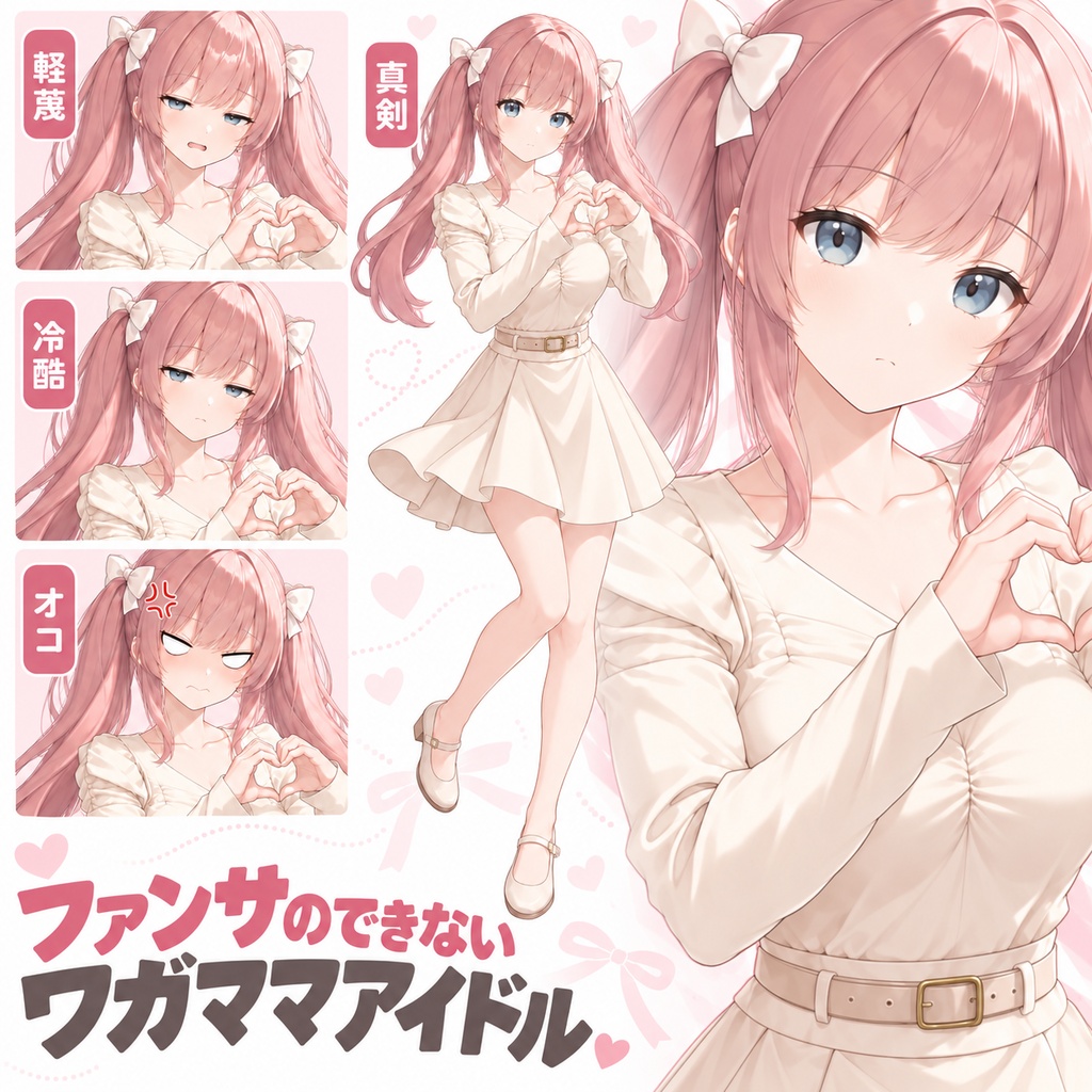【立ち絵素材91】ファンサのできないワガママアイドル