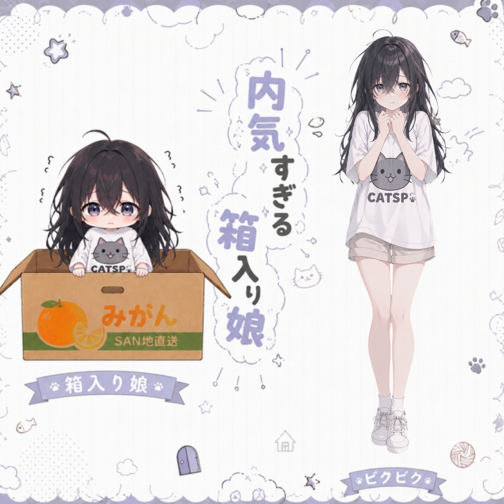 【立ち絵素材146】内気すぎる箱入り娘