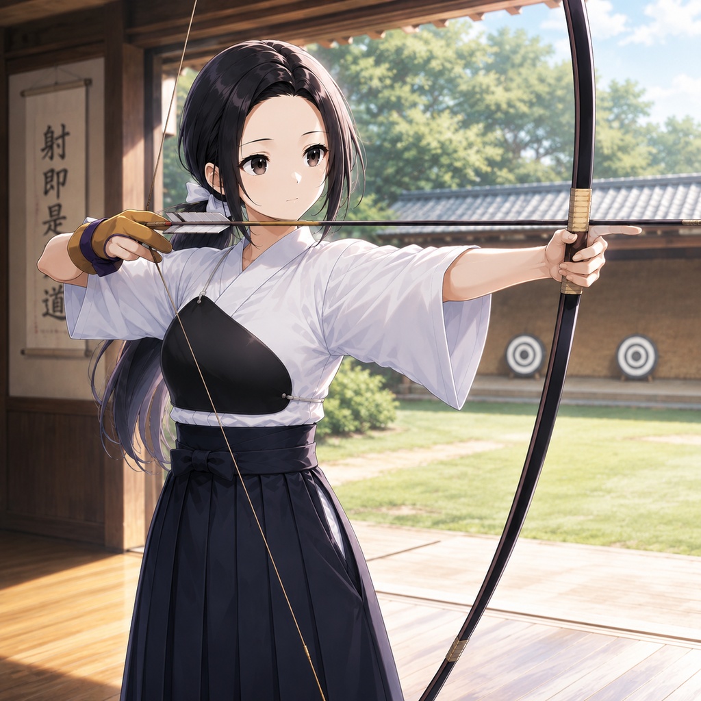 【立ち絵素材192】弓道を嗜む凛とした女性