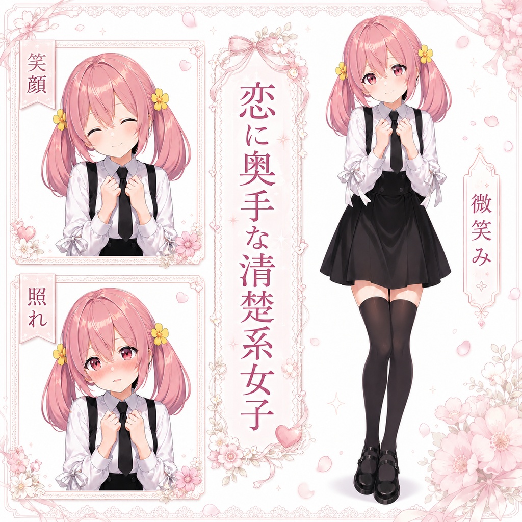 【立ち絵素材208】恋に奥手な清楚系女子