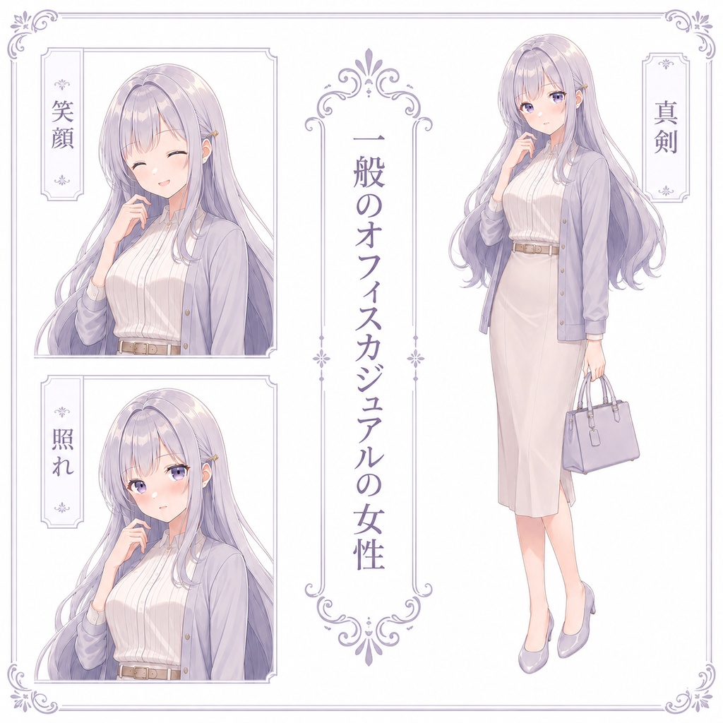 【立ち絵素材239】一般のオフィスカジュアルの女性