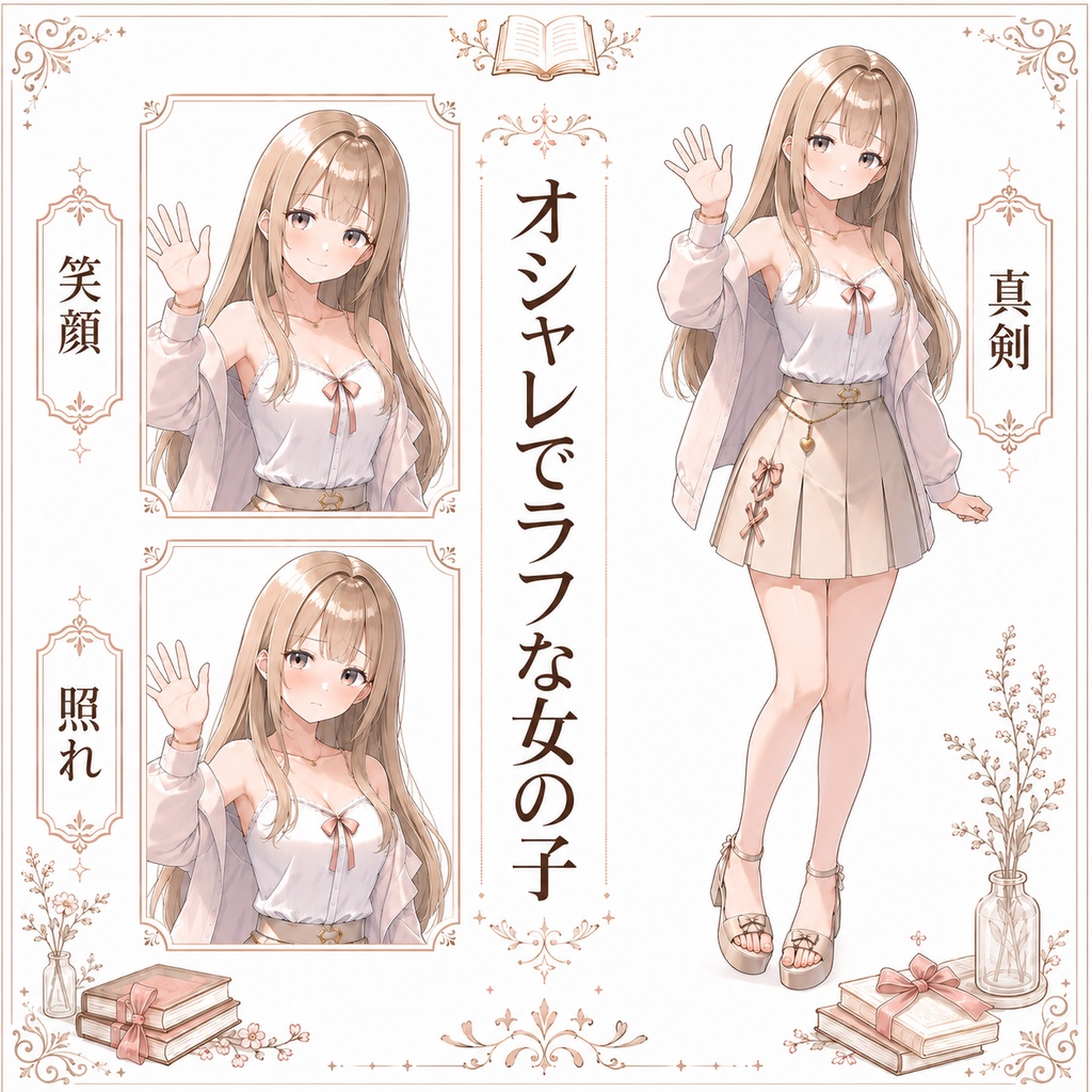 【立ち絵素材247】オシャレでラフな女の子