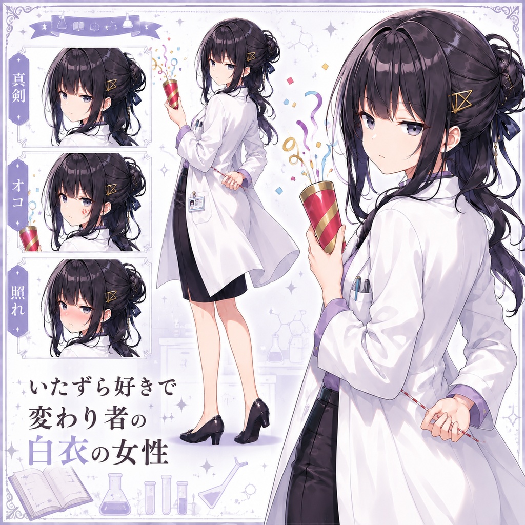 【立ち絵素材251】いたずら好きで変わり者の白衣の女性