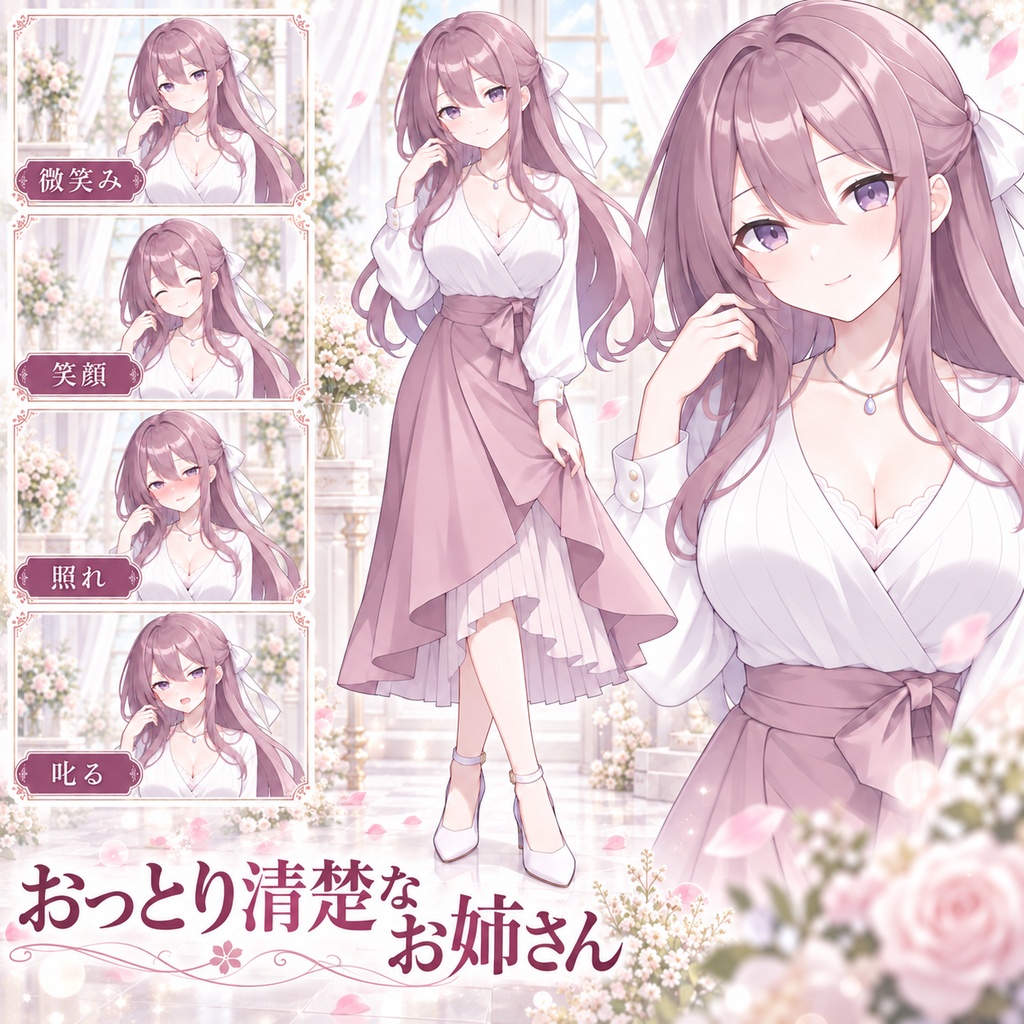 【立ち絵素材291】おっとり清楚なお姉さん