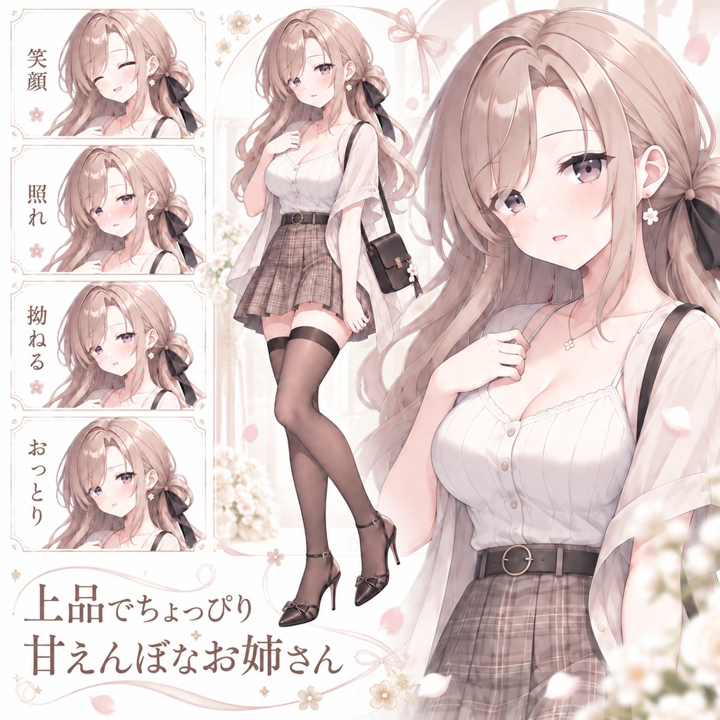 【立ち絵素材305】【無料】上品でちょっぴり甘えんぼなお姉さん