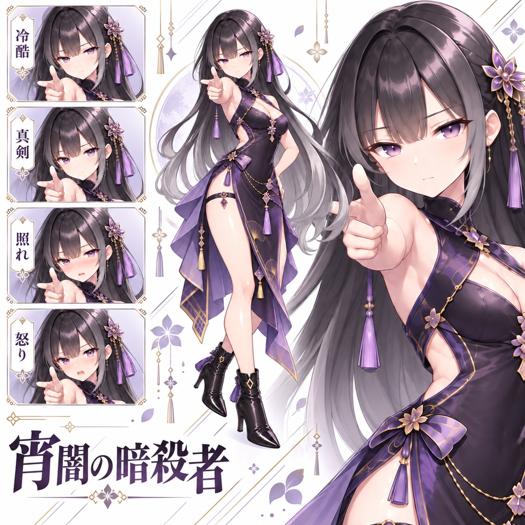 【立ち絵素材343】宵闇の暗殺者