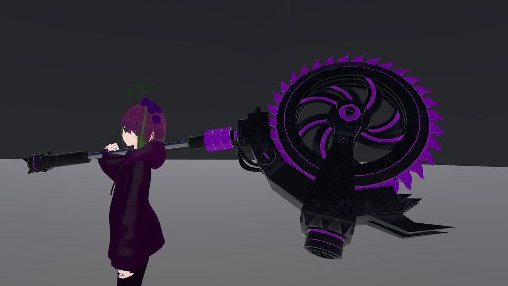 オリジナル3Dモデル Nemesis Driver ネメシスドライバー 【武器】VRChat想定 ギミック パーティクル付き 丸ノコ 巨大武器