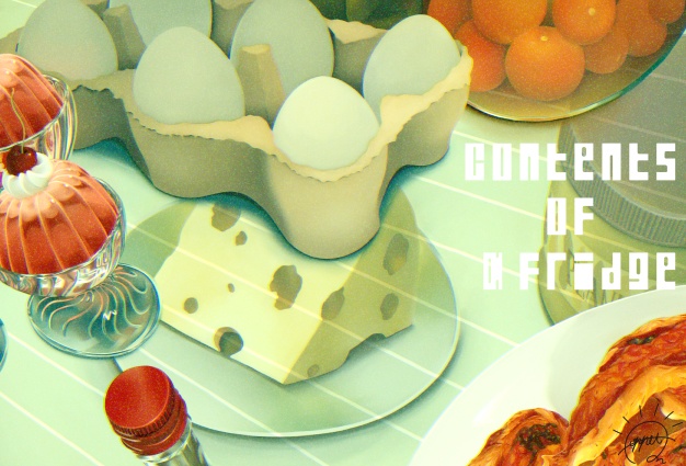 「冷蔵庫の中身」マグカップ