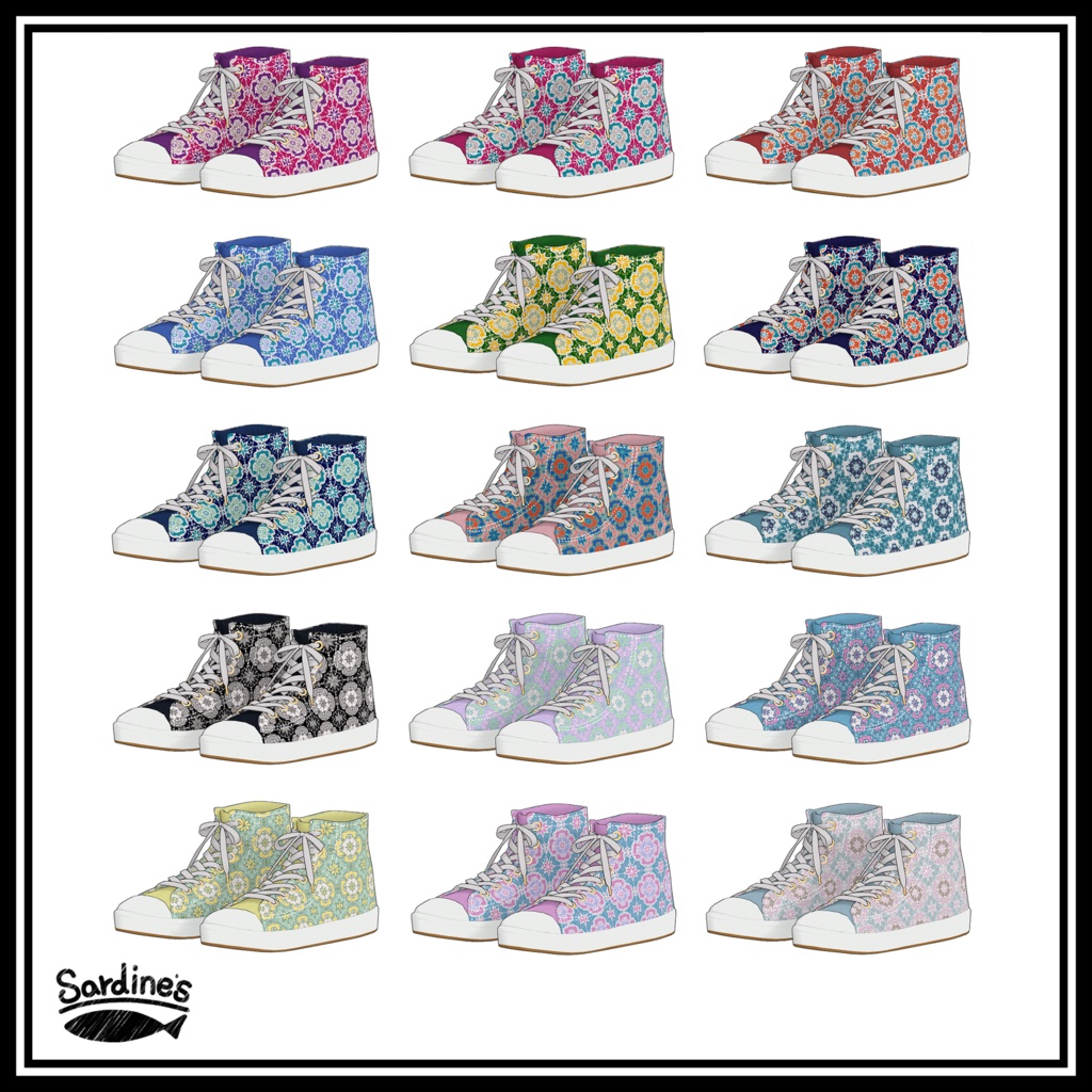 ハイカットスニーカー+ソックス