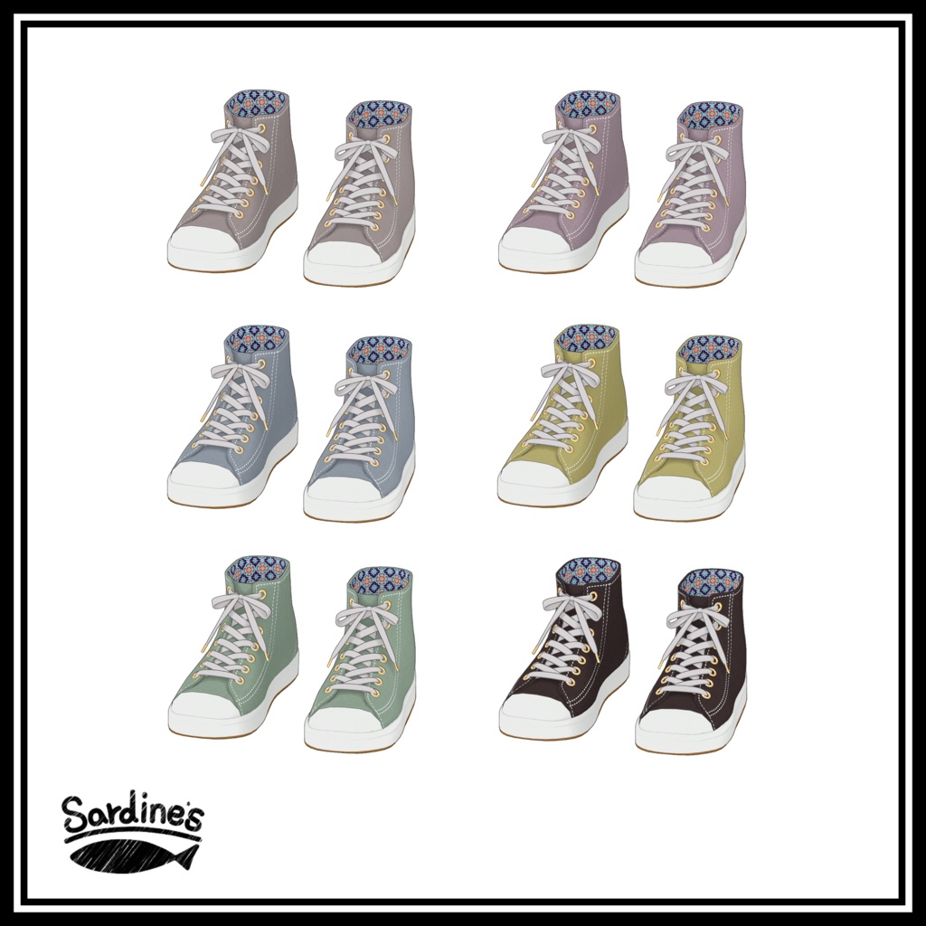 ハイカットスニーカー+ソックス