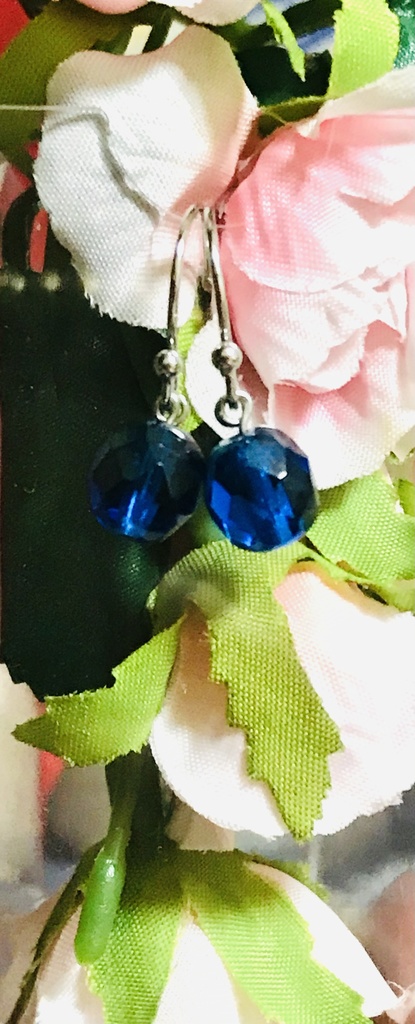 螺鈿細工風 ホタルガラスピアス/イヤリング