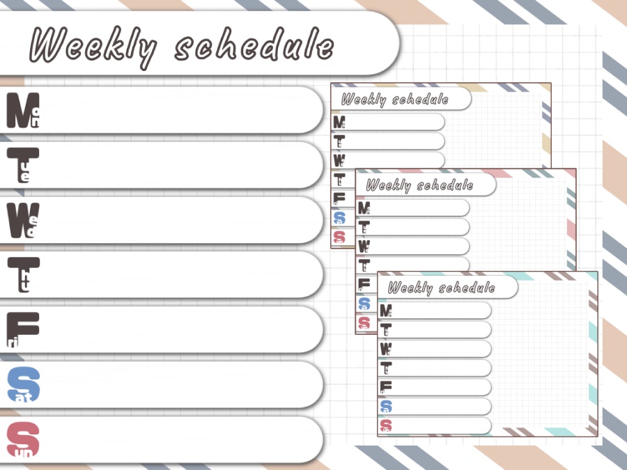 【フリー素材】weeklyschedule【スケジュール表】