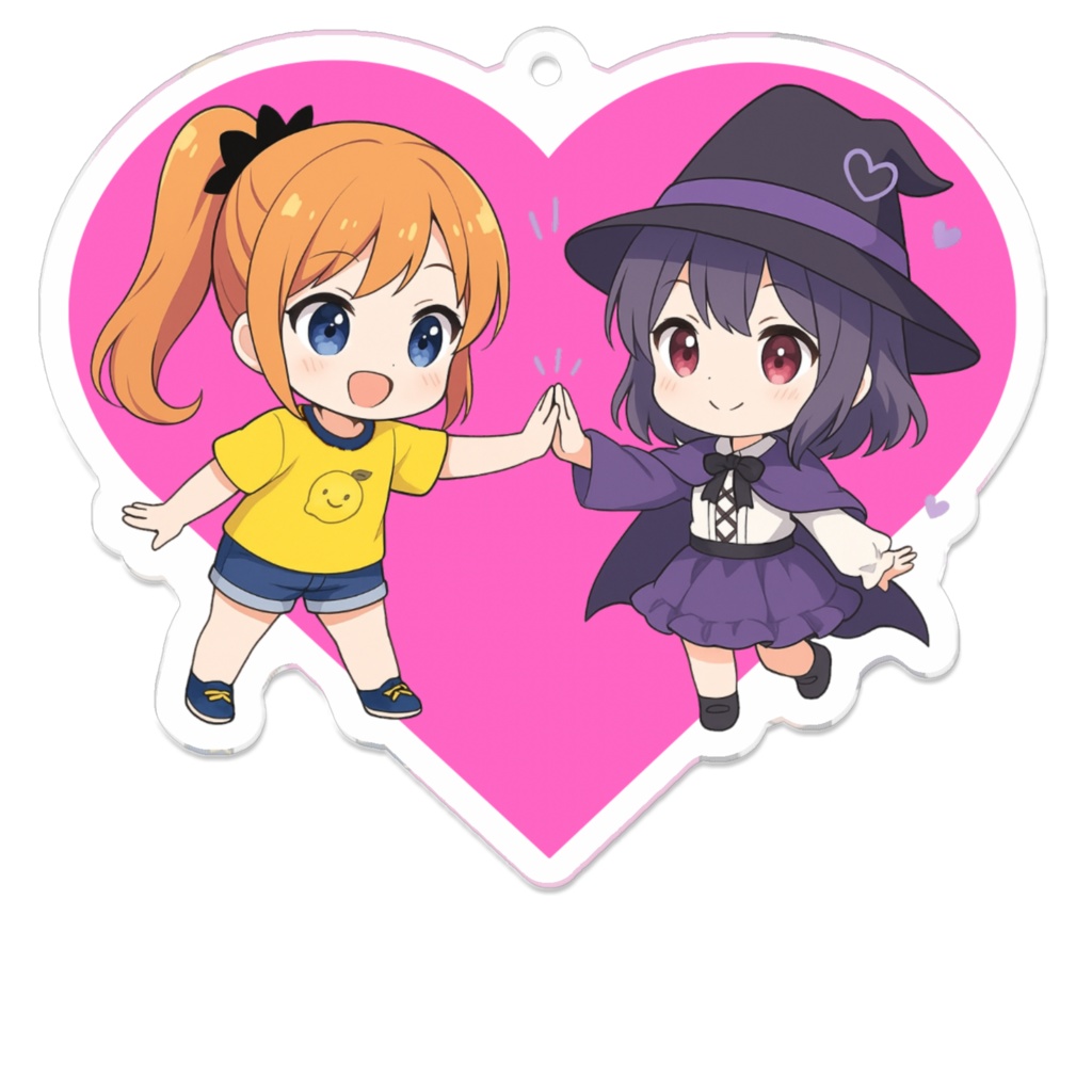 【めぐ子＆みづきち】ハイタッチアクリルキーホルダー