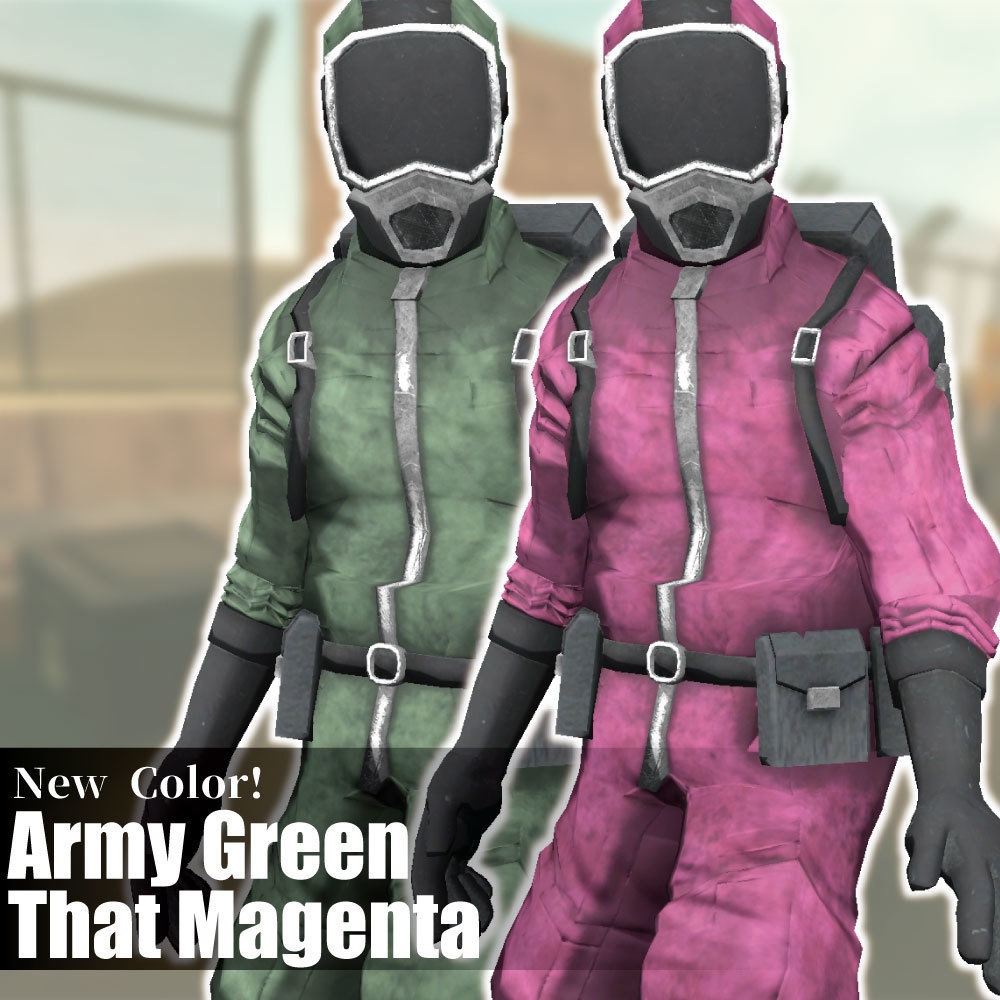 【VRchat向けアバター】【Quest対応】防護服 ver 2021