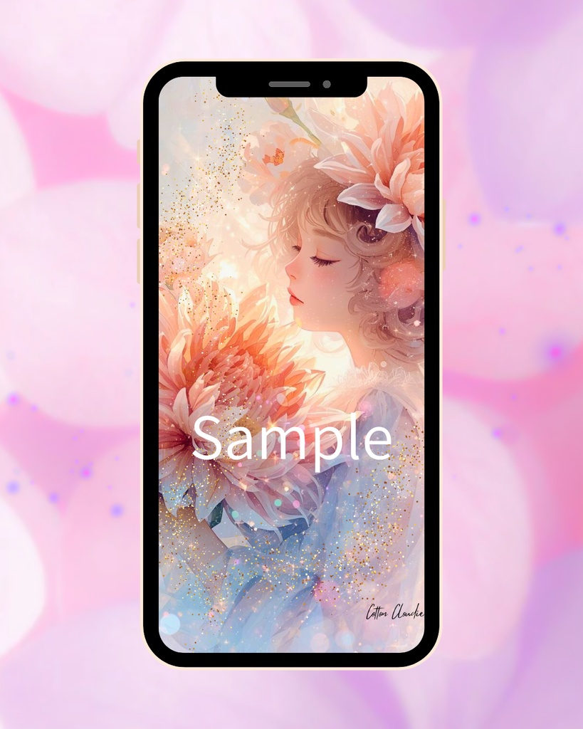 【Cotton Cloudie】花の祝福|スマホ壁紙|待ち受け 他