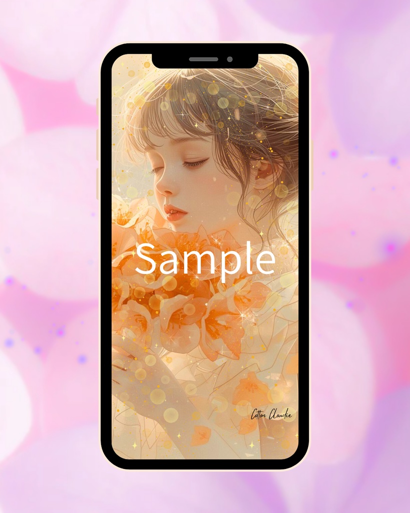 【Cotton Cloudie】光の調べ|花・夕日・女の子・おしゃれ|スマホ壁紙|待ち受け 他