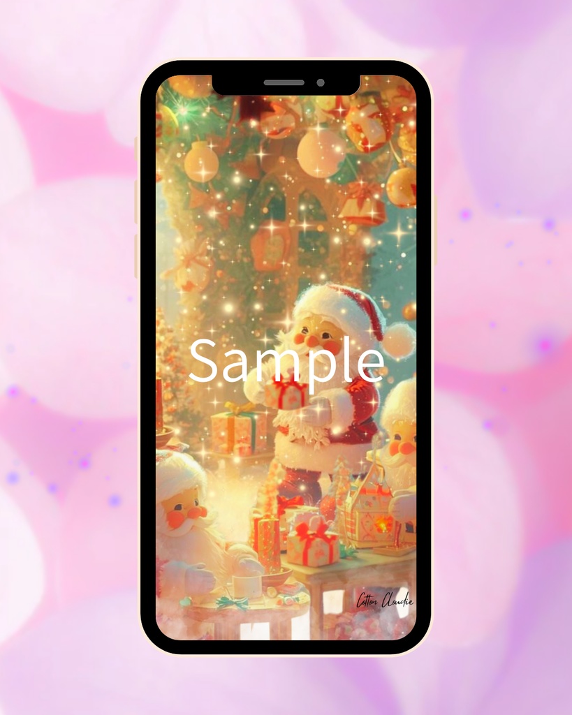 【Cotton Cloudie】サンタ工房のクリスマス|スマホ壁紙|待ち受け 他